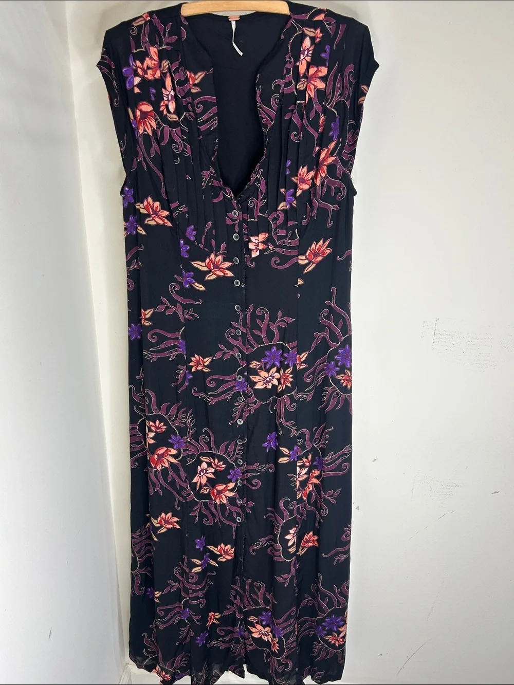 FREE PEOPLE Rosemary Printed Midi Dress Night Combo Size Medium
